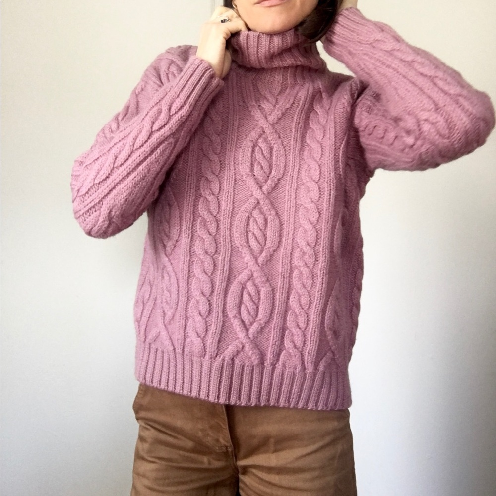 100% wool chunky turtleneck sweater - Picture 4 of 15